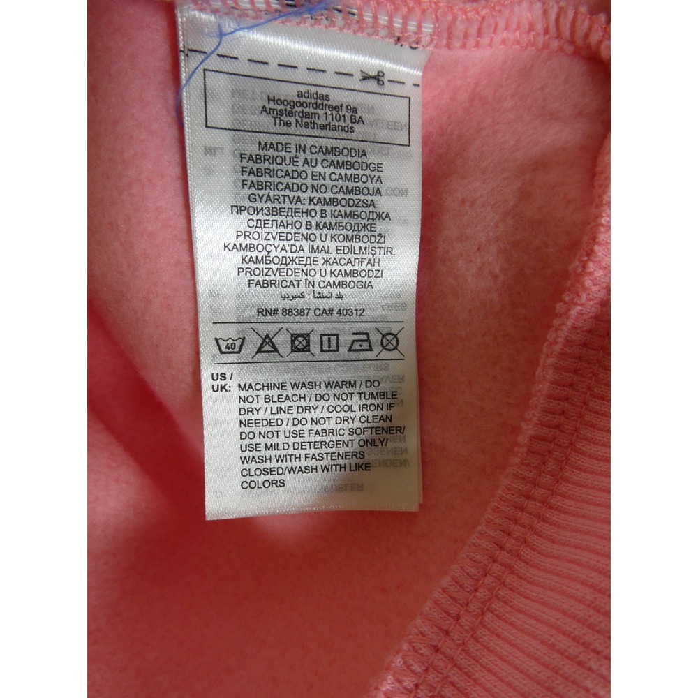 Adidas Women's Track Top JF6479 Full Zip Hoodie, Semi Pink Spark, 1X – Plus Size - Picture 6 of 8